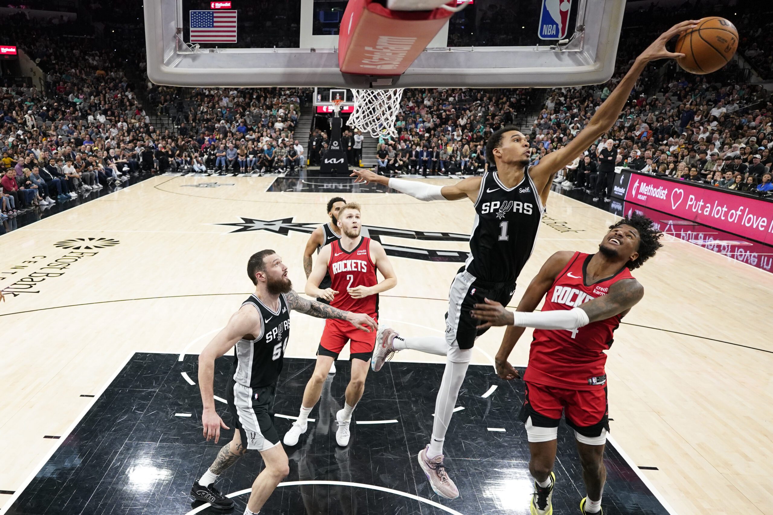 San Antonio Spurs: Victor Wembanyama Makes Huge Jump in ESPN's Top 100 List 1 San Antonios Spurs vs Houston Rockets