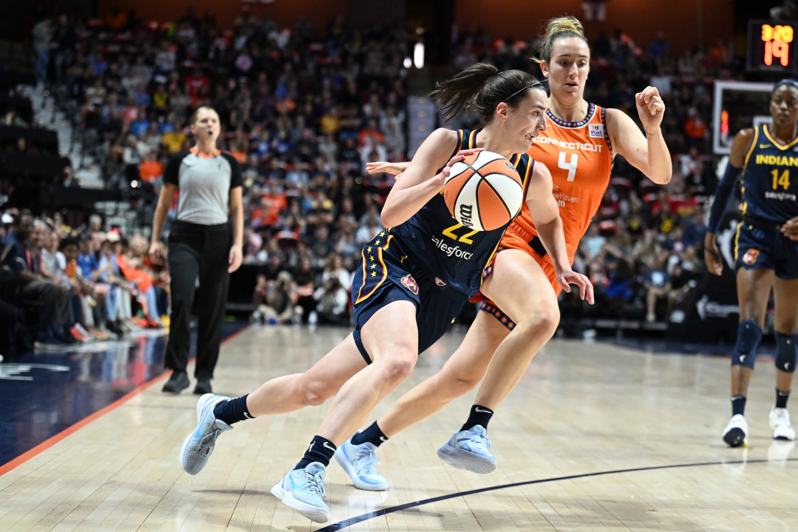 “Nobody Cares What A Left Wing Lesbian From The Least Popular Sport In The Country Thinks”: WNBA Fans Mock Marina Mabrey Holding "Abolish ICE" Sign In Unrivaled Introductions 3 Caitlin Clark