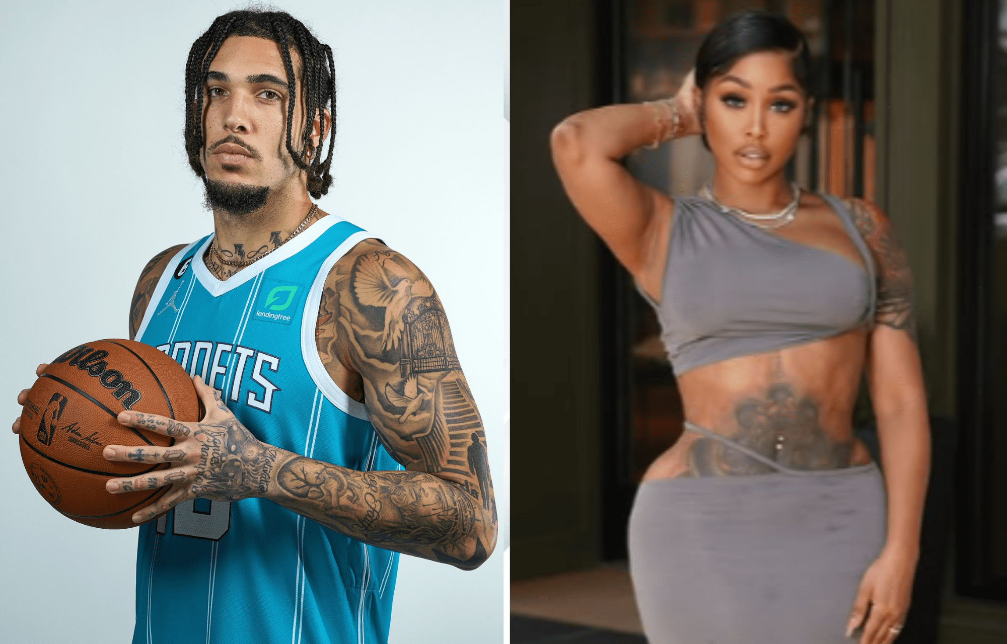 "This Is What Happens When You Weigh Pockets Over Character": NBA Fans Can't Believe Rashida Nicole Not Wanting LiAngelo Ball During Delivery Of Love Child 1 LiAngelo Ball and his gf Rashida Nicole. Photo credits: Imagn images and @iamrnicole