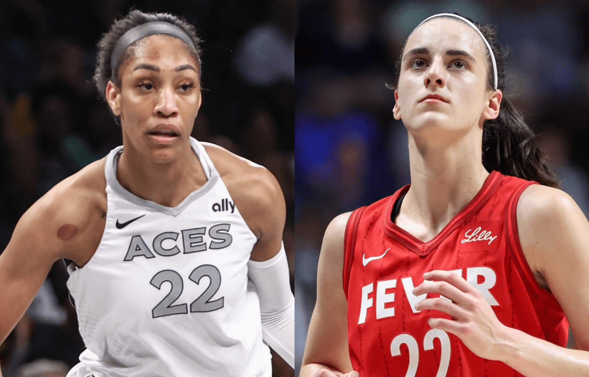 "Sometimes You Need Proof In The Pudding": Caitlin Clark Draws Brutal A’ja Wilson Jab After Injury-Plagued Season Triggers Harsh Viewership Reality Check 1 Las Vegas Aces star and team captain A'ja Wilson (left) and Indiana Fever star Caitlin Clark (right). Photo credits: Imagn images