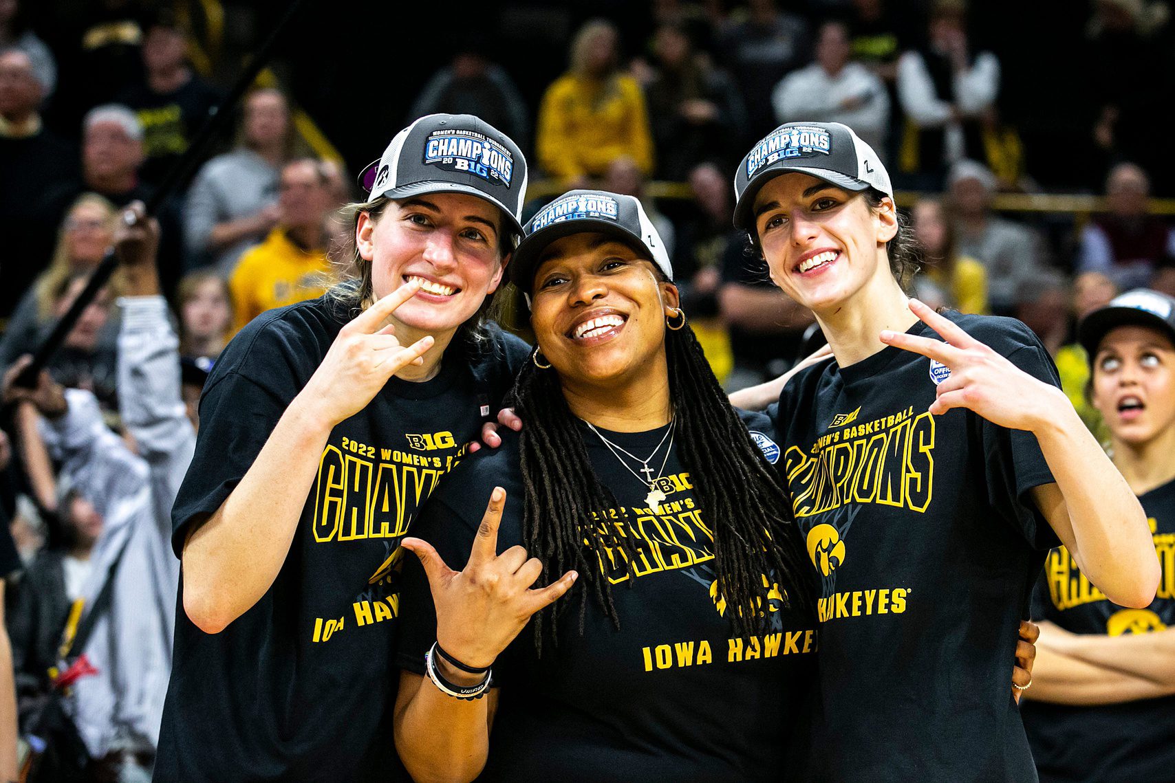Caitlin Clark, Kate Martin, Raina Harmon
