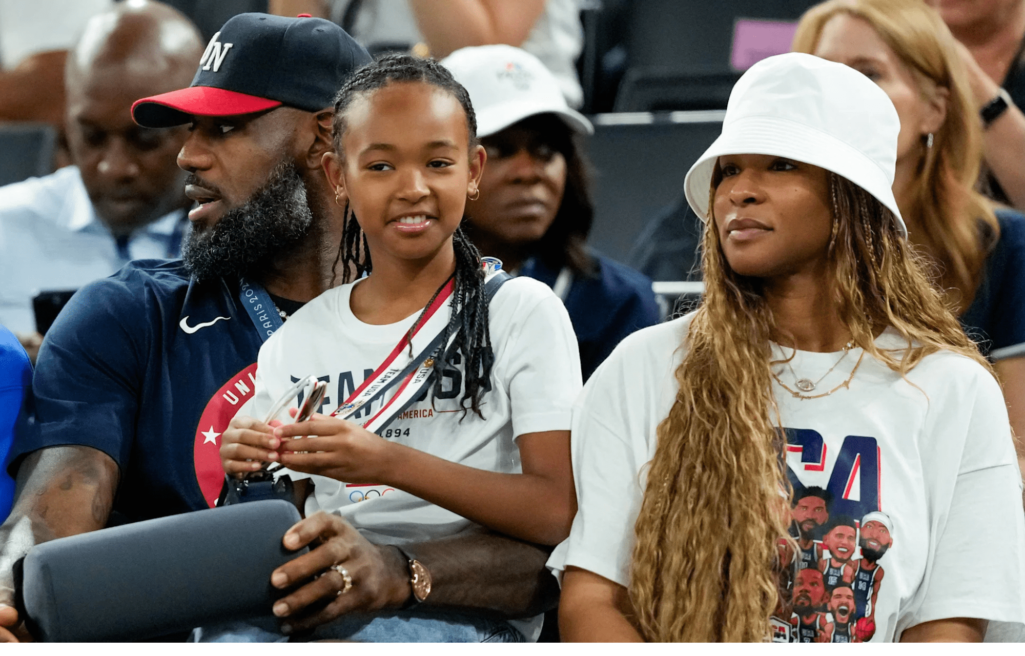 LeBron James with wife Savannah and daughter Zhuri. Photo credits: Instagram