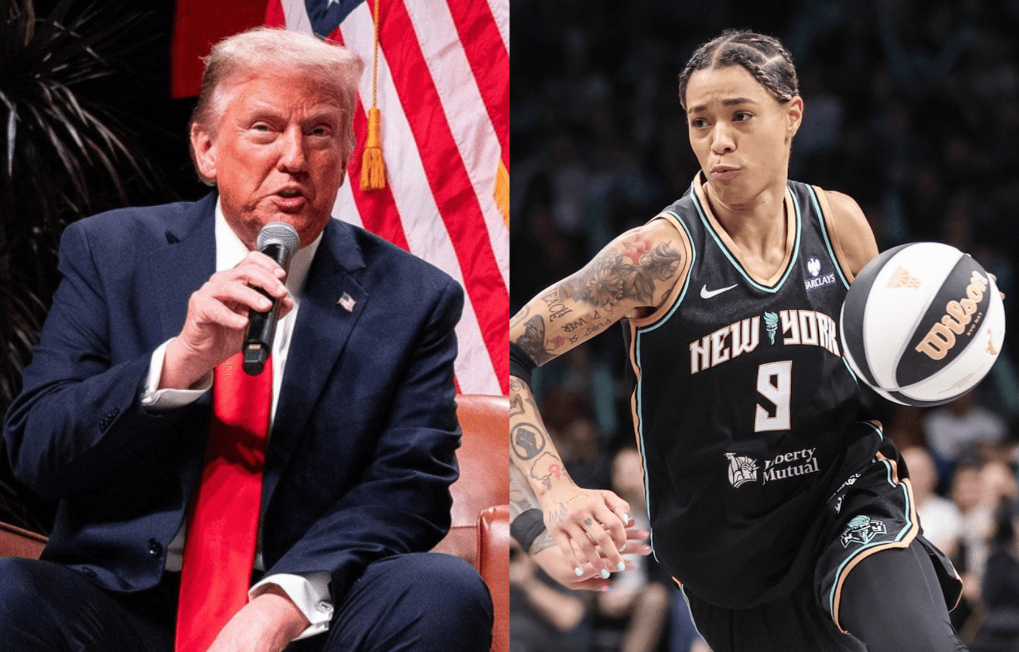"I Refuse A System That Values Profit Over People": Natasha Cloud Makes Bold Statement Standing With Zohran Mamdani In NYC Race 3 US President Donald Trump (left) and New York Liberty point guard Natasha Cloud (right). Photo credits: Imagn