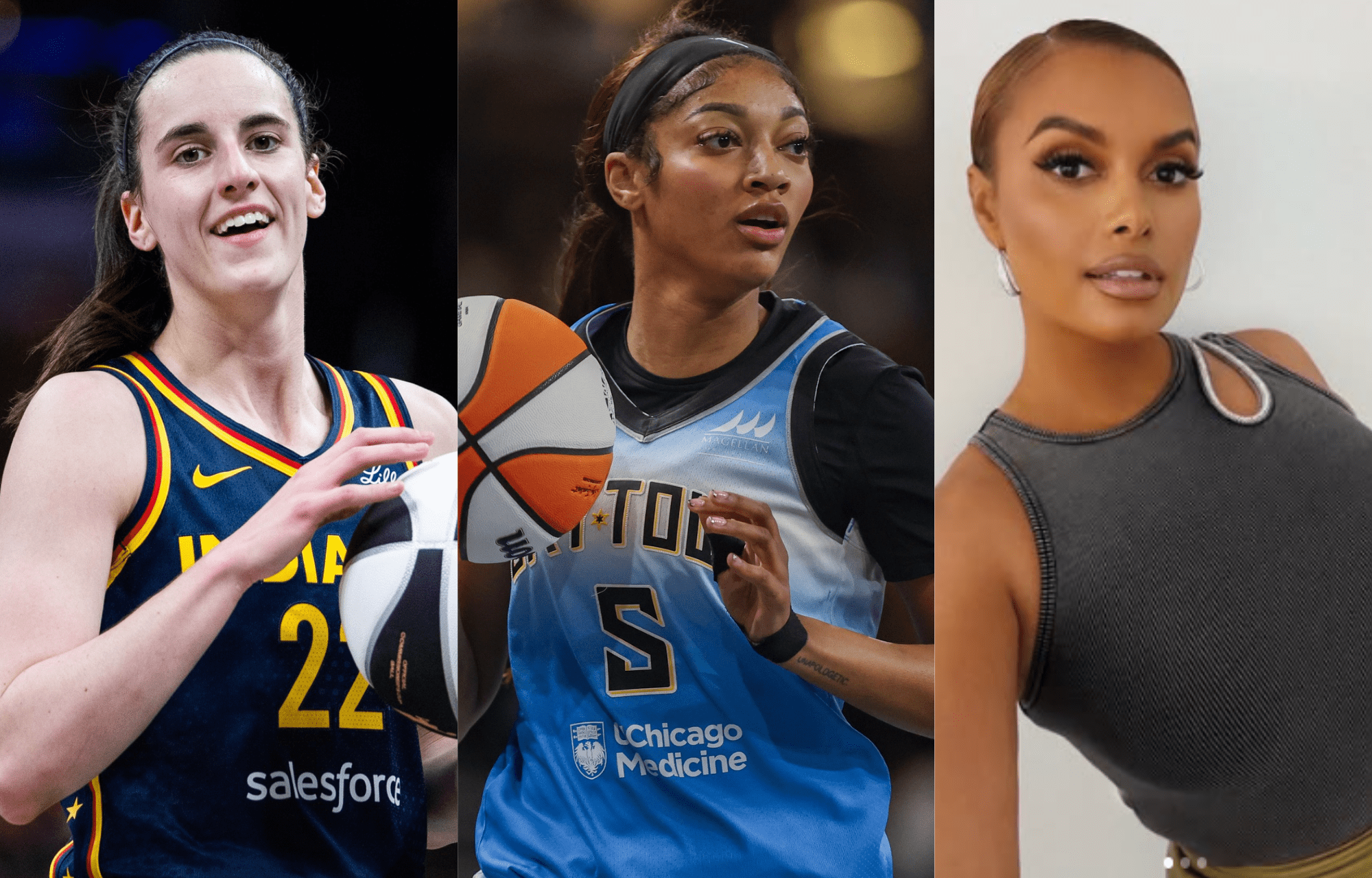 "You Got to Sell A Fight": Caitlin Clark, Angel Reese Race Battle Lauded By Joy Taylor, Highlights Importance Of 'Villains' 1 WNBA superstars Caitlin Clark, Angel Reese, and broadcaster Joy Taylor. Photo credits: Imagn and Instagram