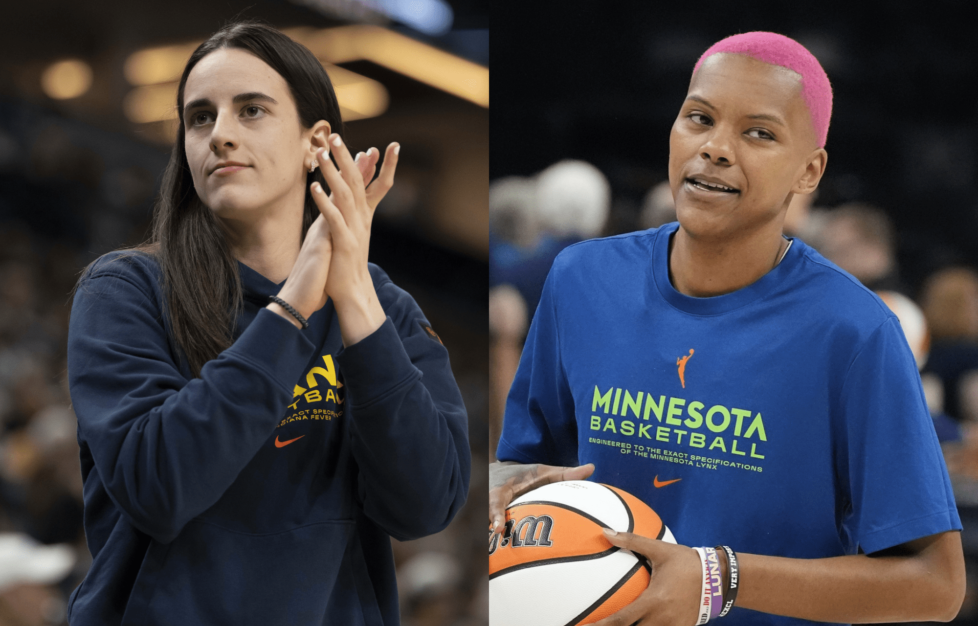 LOOK: Caitlin Clark Becomes Courtney Williams’ VIP Pass Out Of The Queue 3 WNBA Caitlin Clark (left) and Courtney Williams (right). Credits: Imagn