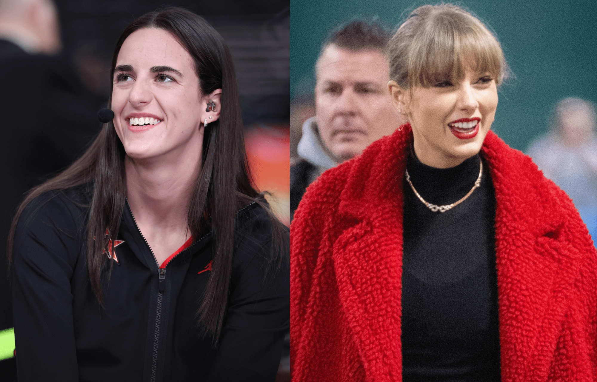 WNBA star Caitlin Clark and Singer-Songwriter Taylor Swift. Credits: Imagn