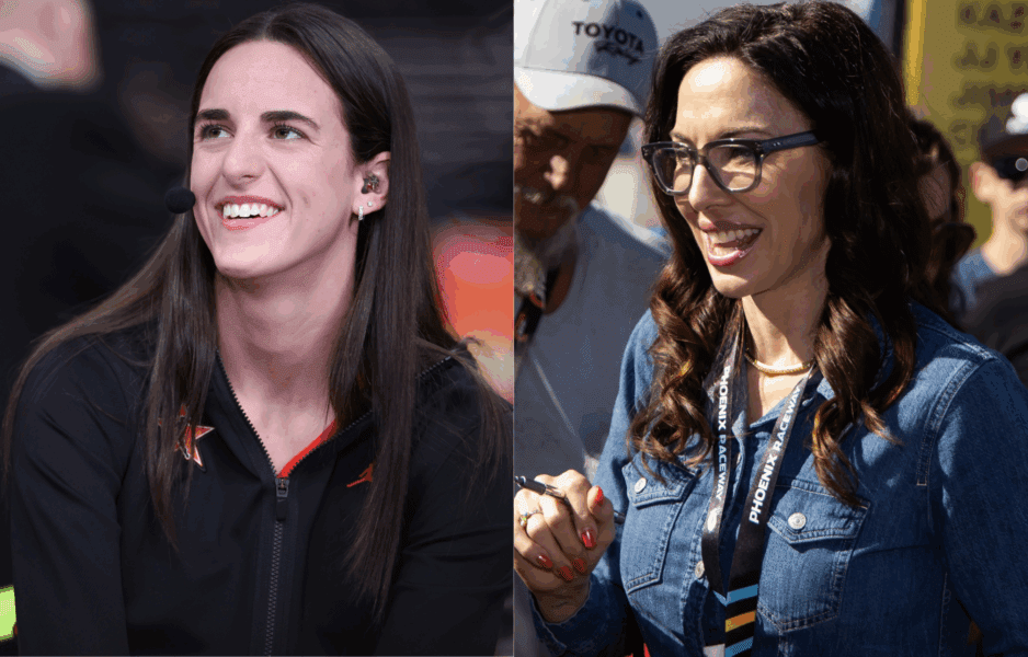 Indiana Fever star Caitling Clark and Comedian Whitney Cummings. Photo credits: Imagn