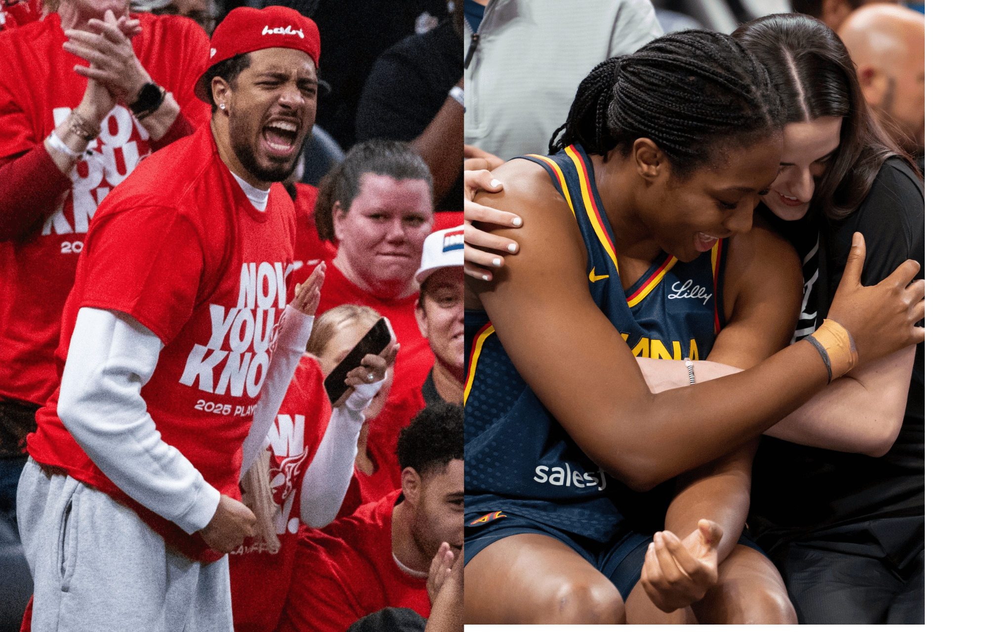 LOOK: Caitlin Clark And Tyrese Haliburton Go Crazy After Aliyah Boston Ignites Fever With 3-Ball Att Gainbridge 2 Indiana Pacers star Tyrese Haliburton (left), and Indiana Fever stars Caitlin Clark and Aliyah Boston (right). Photo credits: Imagn
