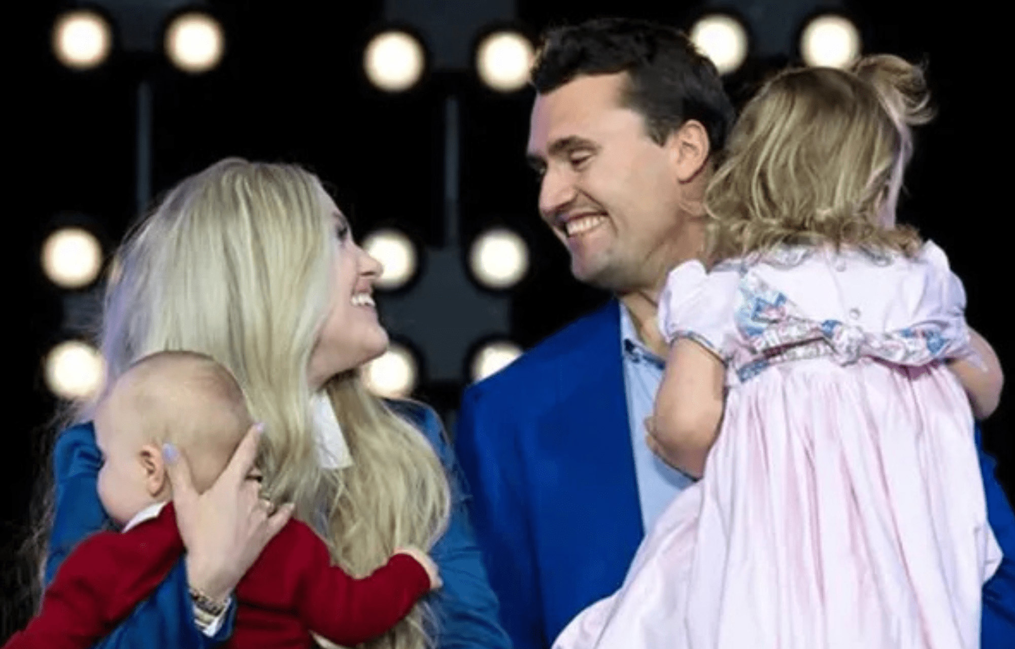Charlie Kirk with wife Erica and kids. Photo credits: Facebook