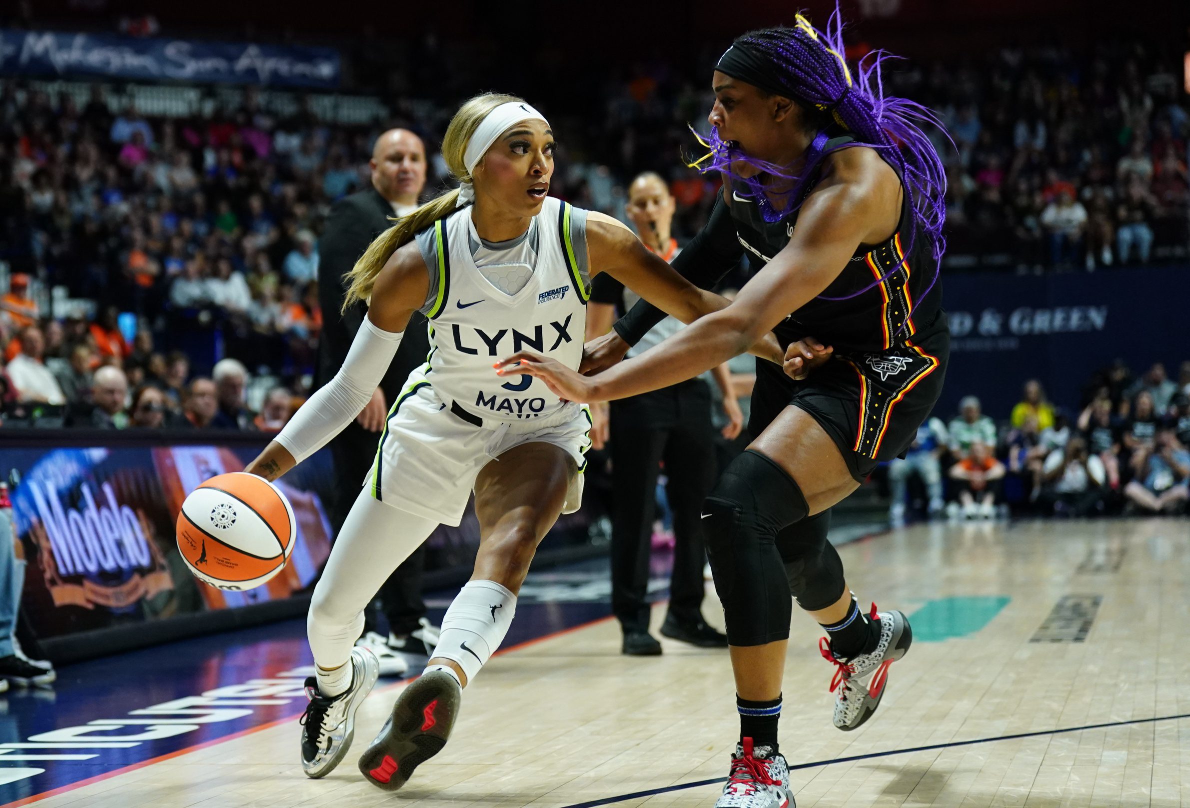 "Home Announcers Being Shady": DiJonai Carrington Claps Back After Lynx Home Announcer Takes Shot At Her Eyesight 1 DiJonai Carrington