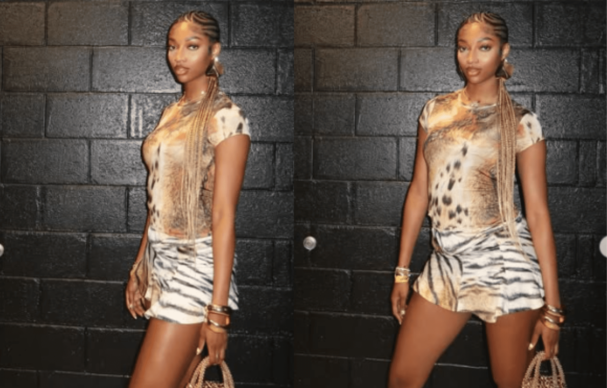 "You Look Goodt": Angel Reese Steals Spotlight In ‘Muggy’ Leopard Outfit Drawing Reactions From Kobe’s Sister And Dana Evans 1 Photo credits: Angel Reese's Instagram