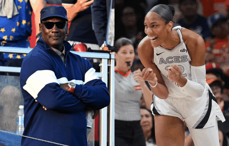 “The World Watched One Shot. About 2,500 People Saw Her Do That”: NBA Fans Go Crazy On Michael Jordan, A’ja Wilson Iconic Finals Shot Comparison NBA Fans Go Crazy On Michael Jordan, A'Ja Wilson Iconic Finals Shot Comparison. Photo credits: Imagn