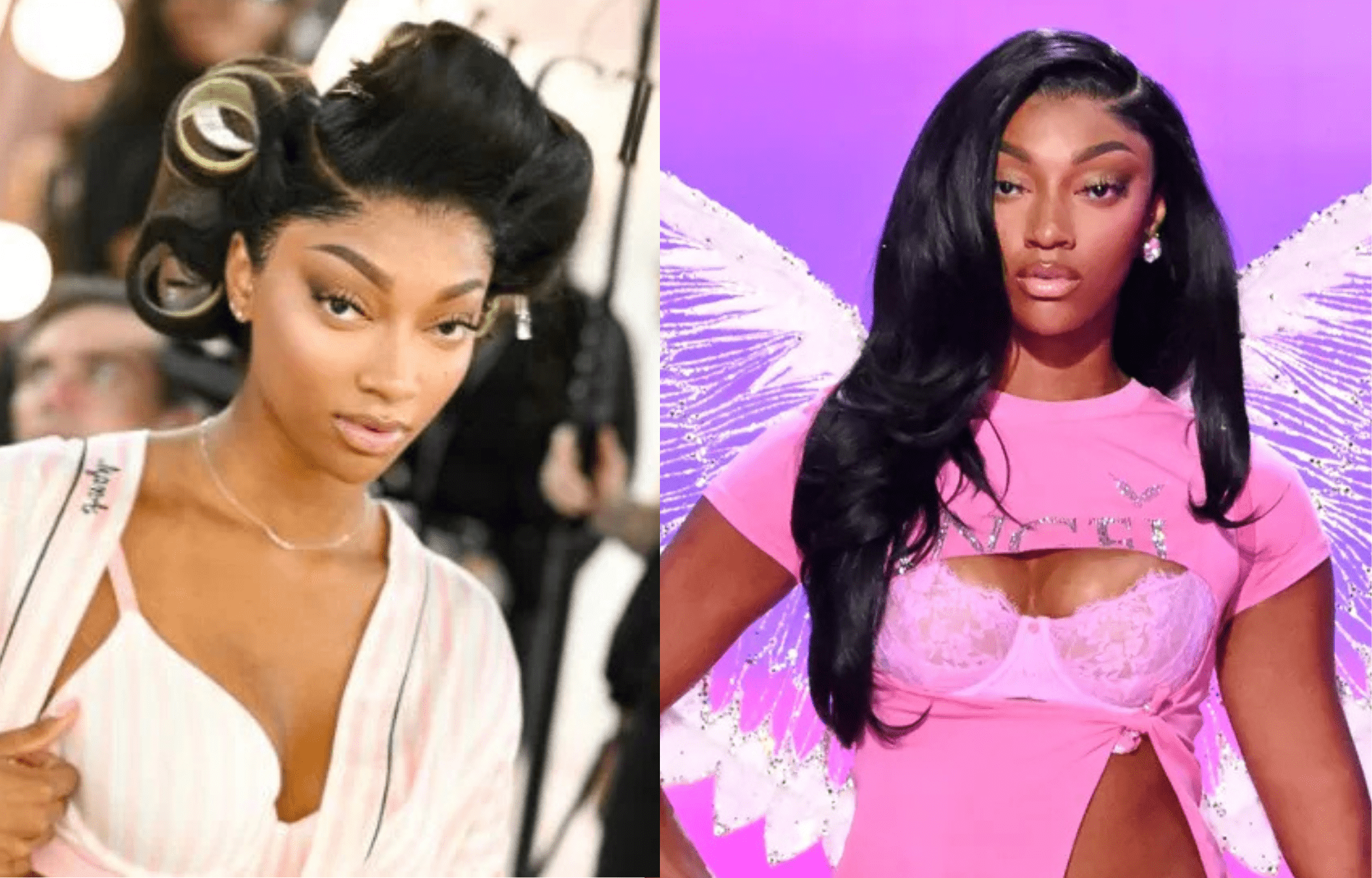 "Did Angel Get BBL": WNBA Fans Speculate As Angel Reese's Victoria's Secret Catwalk Shows Her Revealing Behind 1 Angel Reese Shines In Victoria’s Secret Showcase While Sydney Colson Reacts With Unfiltered Post. Photo credits: Vogue and Instagram