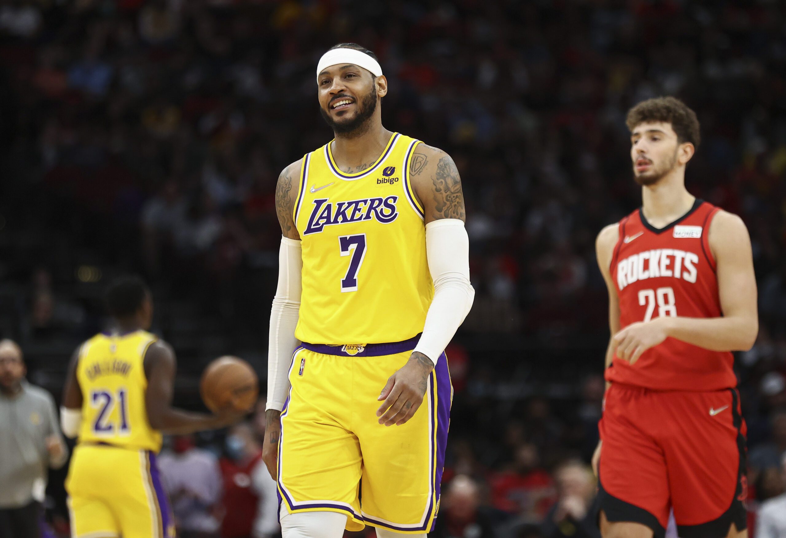 "Big Three Maybe In Weight": NBA Fans Poke Fun On Carmelo Anthony Refusing To Join James Harden, Dwight Howard To Form 'Big Three' In Houston 1 Carmelo Anthony