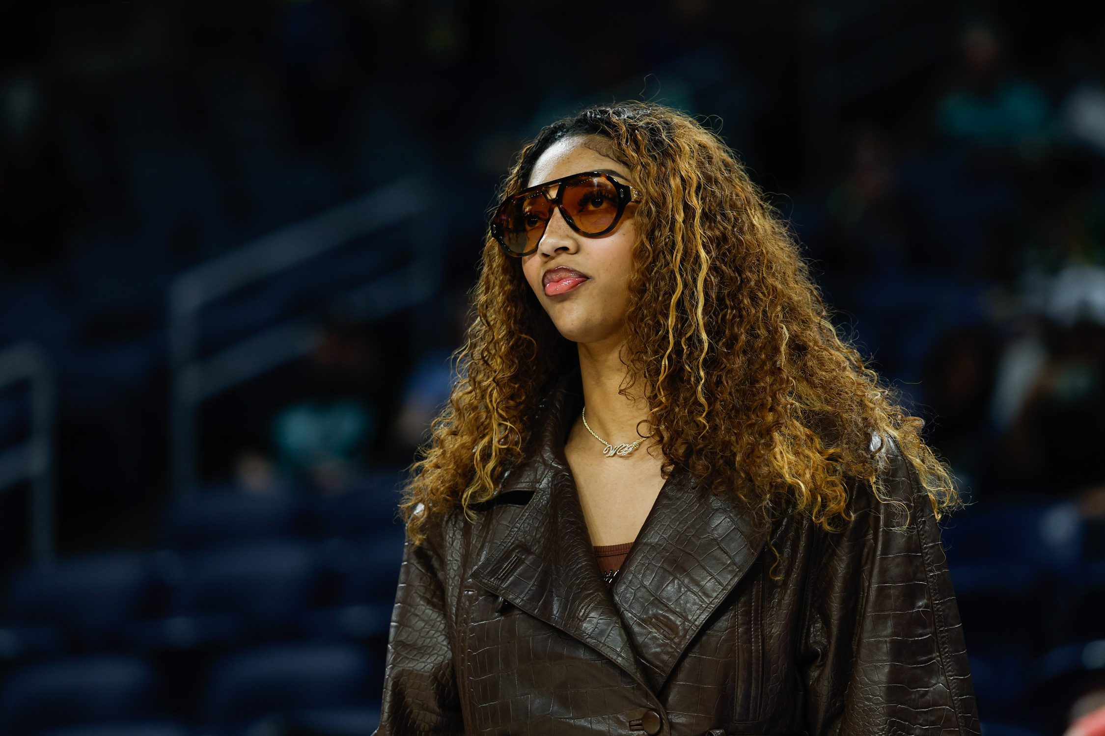 "You Look Goodt": Angel Reese Steals Spotlight In ‘Muggy’ Leopard Outfit Drawing Reactions From Kobe’s Sister And Dana Evans 3 USATSI 27057103 168400517 lowres