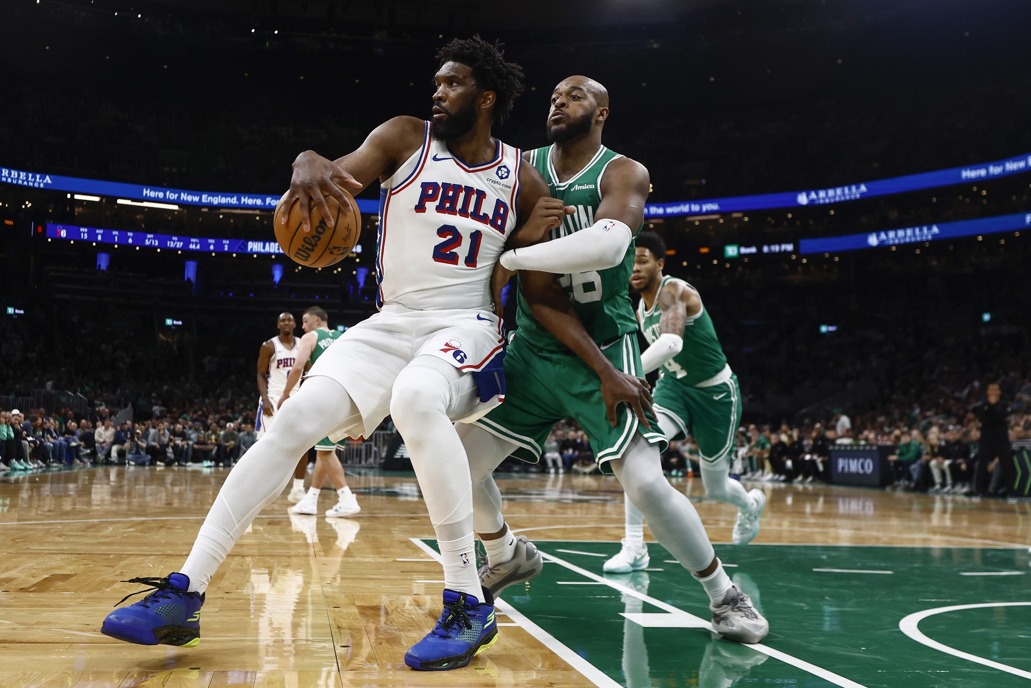 "Moving Like Celtics Shaq": NBA Fans Make Fun Of Joel Embiid's Miserable Season Debut Against Celtics 1 USATSI 27392700 168400517 lowres