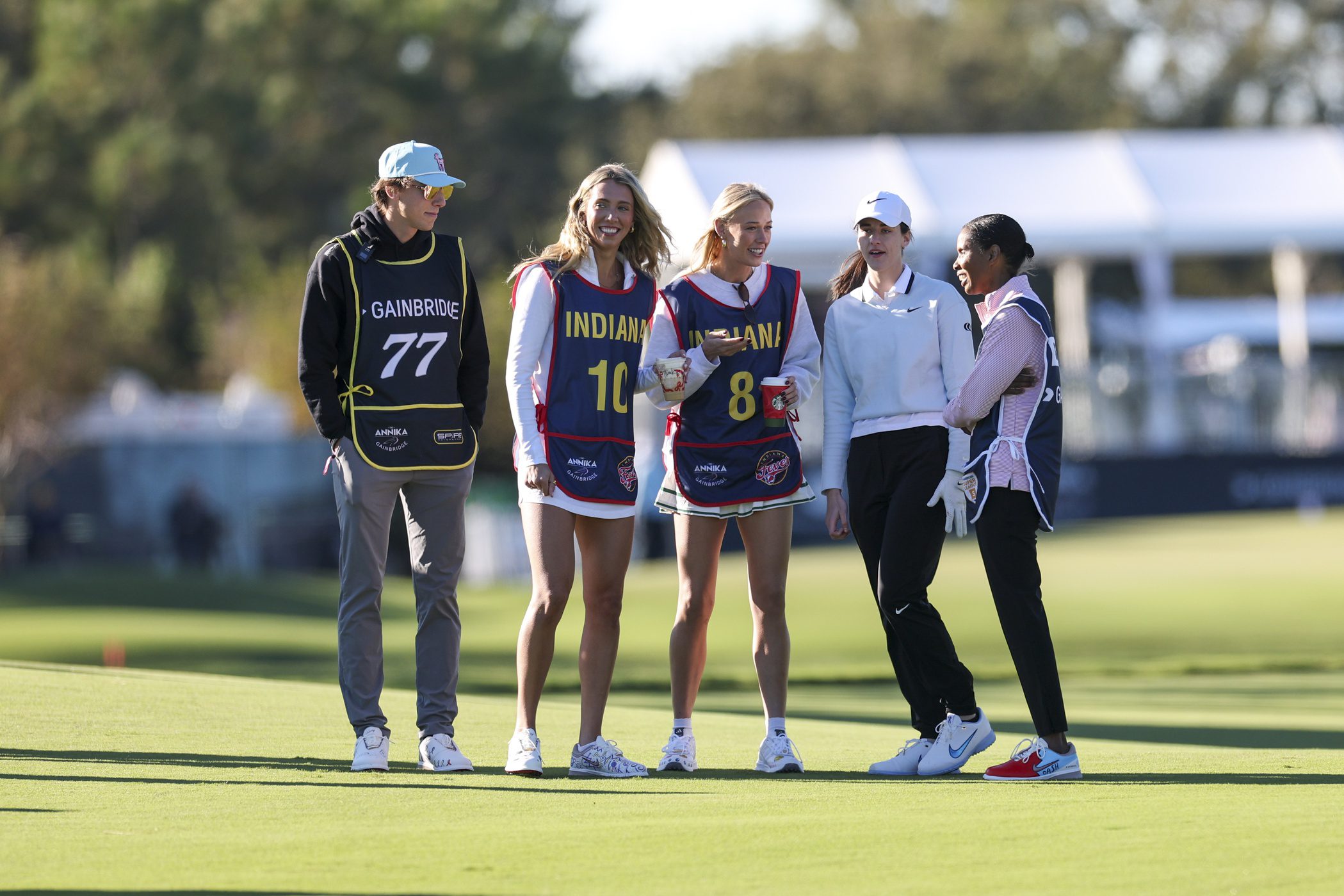 "She Going To Get Kicked Out Before This Day Is Over": WNBA Fans Joke Around Sophie Cunningham, Lexie Hull Wanting Some Snacks And Beer In Their Caddie Outfits During Annika Pro-Am 2 USATSI 27571054 168400517 lowres