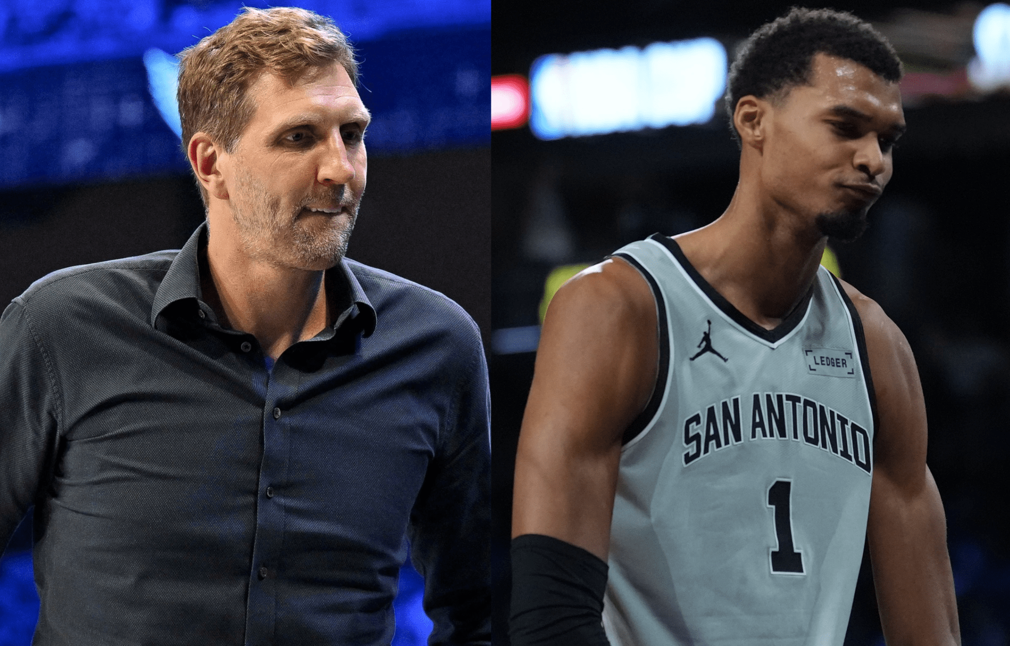 "Prime Dirk Is Torching Wemby": NBA Fans Throw Opinions As Dirk Nowitzki Humbles Himself Getting Trademark Fadeaway Getting Blocked By Victor Wembanyama 1 NBA Fans Throw Opinions As Dirk Nowitzki Humbles Himself Getting Trademark Fadeaway Getting Blocked By Victor Wembanyama