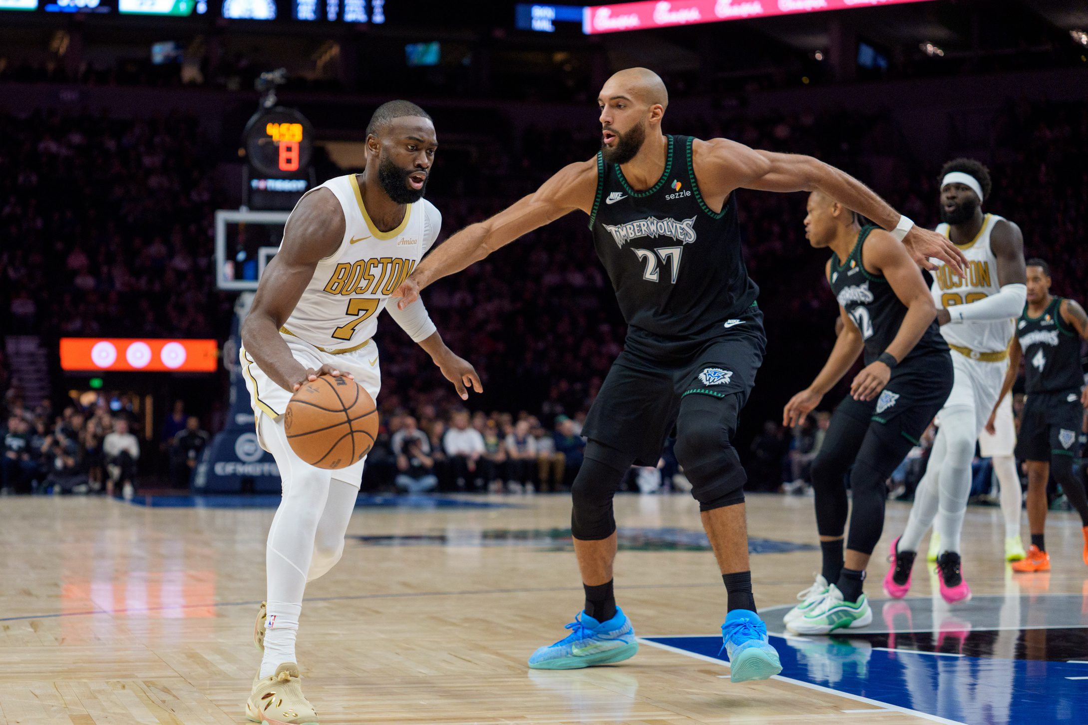 "It's Time For This Guy To Wipe It Off With A Towel": NBA Fans Feel Rudy Gobert's Suggestion To Jaylen Brown To Go Bald 1 USATSI 27705928 168400517 lowres