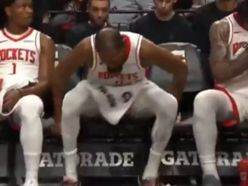 Cameras Capture Kevin Durant Fuming on Rockets Bench Amid Slump