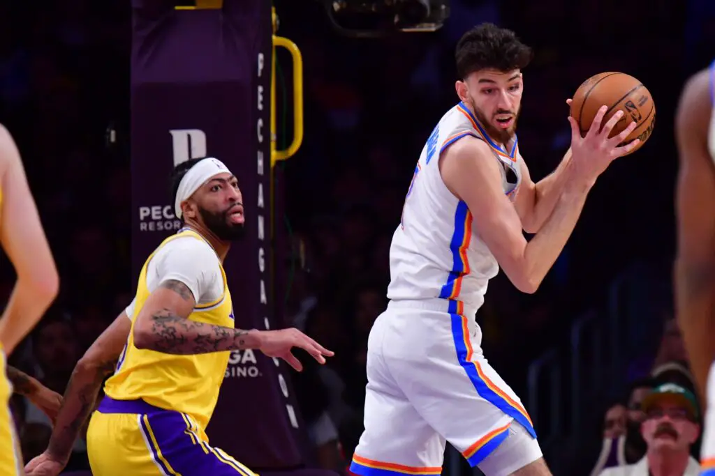 Thunder: Chet Holmgren Claims Center Battle Versus Rockets' Alperen Sengun, Steven Adams; Explains How He Outperformed 'Strong' Kiwi Veteran 2 Oklahoma City Thunder Chet Holmgren, Los Angeles Lakers Anthony Davis
