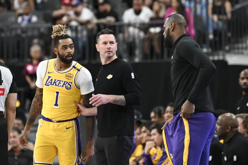 "Reverting Back To Certain Habits": JJ Redick Explains Why D'Angelo Russell Is Getting Benched 1 JJ Redick, D'Angelo Russell