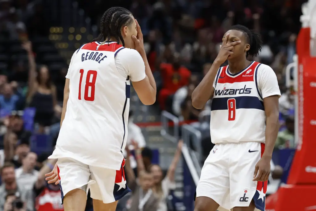 “I Saw it All Offseason” – Washington Wizards’ Alex Sarr is Not Surprised With Kyshawn George’s Explosive Start This Year Kyshawn George, Bub Carrington, Washington Wizards