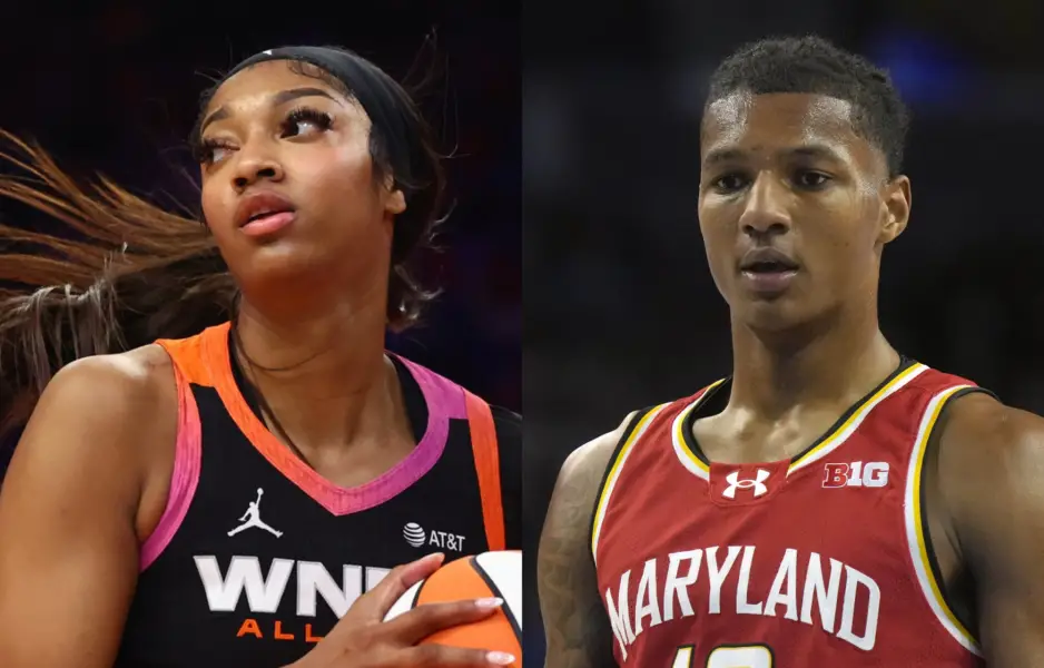 Chicago Sky star Angel Reese (left) is in full support of his brother Julian Reese (right). Photo credits: Imagn images