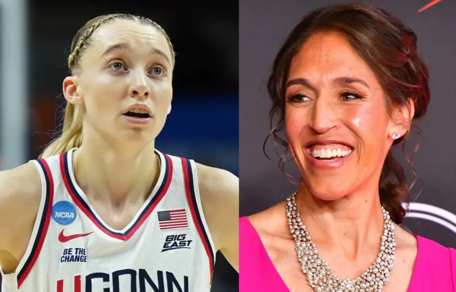 Paige Bueckers’ (left) 36-Point Score Praised By Rebecca Lobo (right). Photo credits: Imagn images