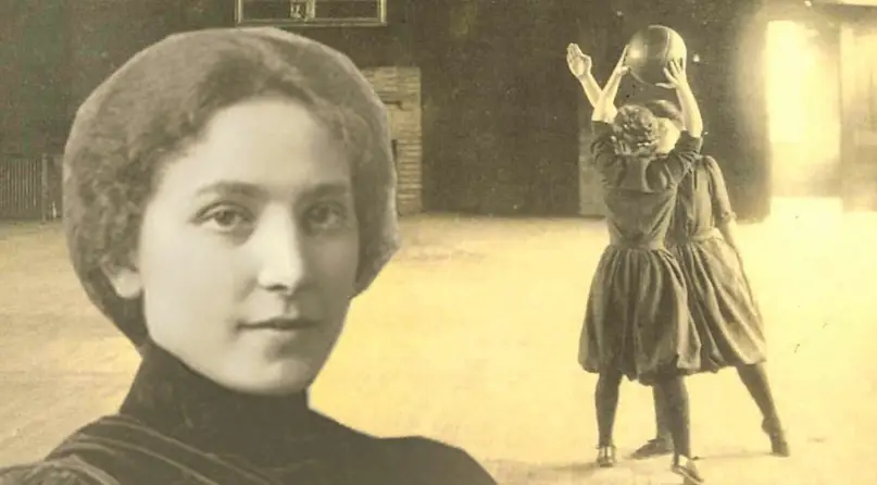 Lithuanian emigrant Senda Berenson learned about a new game called "Basket Ball" that James Naismith had introduced at the neighboring college. Senda was a physical education teacher at Smith College, the largest women's college in the USA, and immediately adapted the sport for her female students.