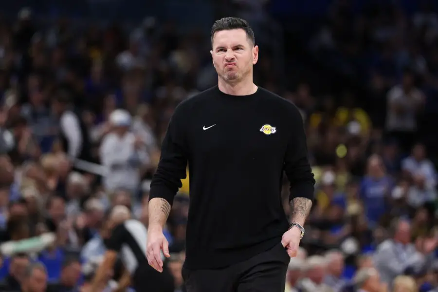 Lakers' Jaxson Hayes Blames Team USA's Recruitment Process for Slovenia Team Application; JJ Redick Reacts to 25-Year-Old's Interesting Career Move 3 Mar 24, 2025; Orlando, Florida, USA; Los Angeles Lakers head coach JJ Redick looks on against the Orlando Magic in the second quarter at Kia Center. Mandatory Credit: Nathan Ray Seebeck-Imagn Images