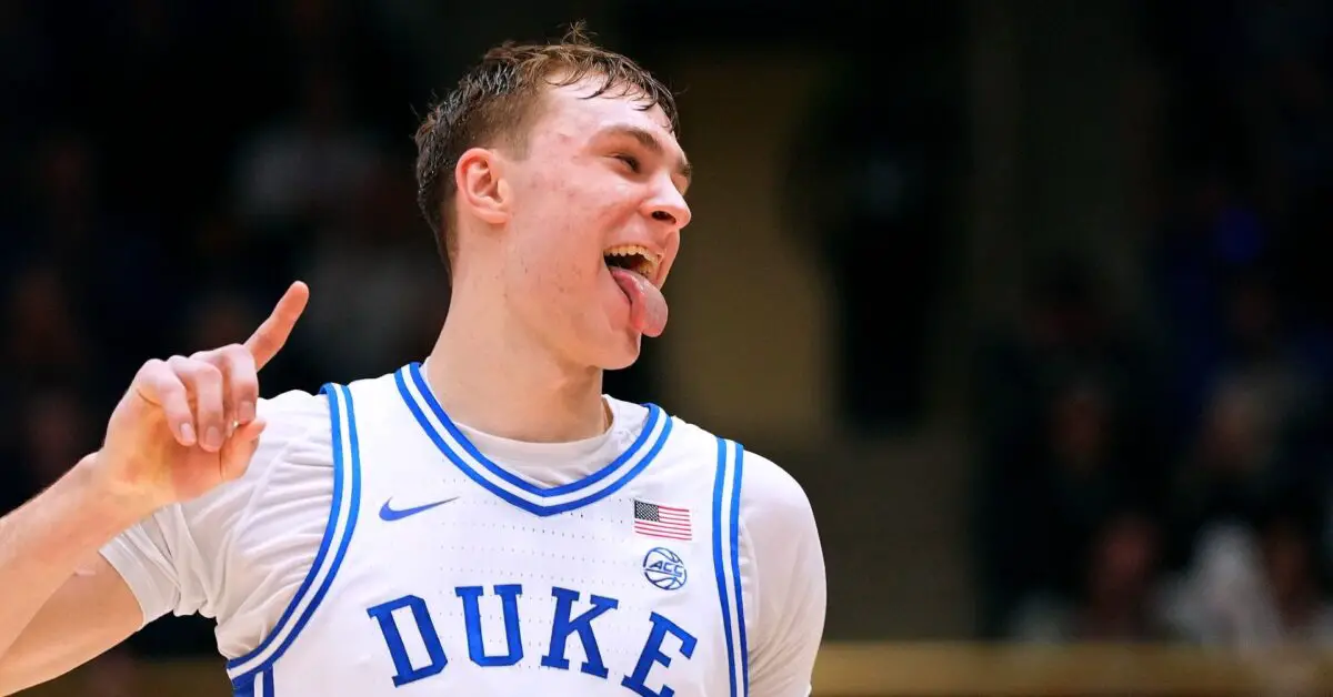 Duke Blue Devils forward Cooper Flagg was selected No. 1 overall by the Dallas Mavericks in the 2025 NBA Draft. Credit: Getty Images