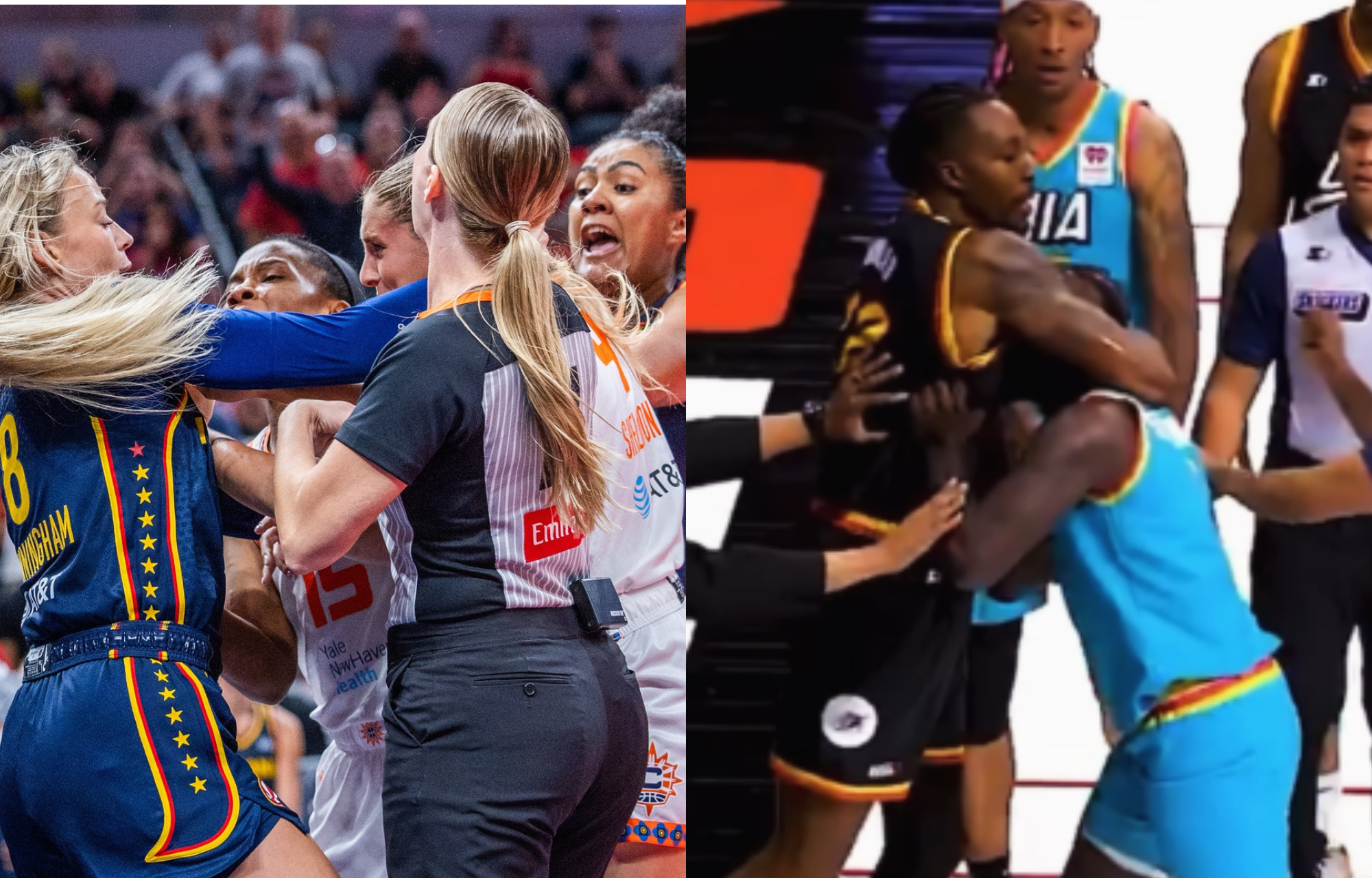 "It Happened In The WNBA With Two White Girls": Sophie Cunningham, Jacy Sheldon Brawl Gets Connected To Dwight Howard-Lance Stephenson Altercation In Big3 By Ice Cube 1 Sophie Cunningham, Jacy Sheldon Brawl Gets Connected To Dwight Howard-Lance Stephenson Altercation In Big3 By Ice Cube. Photo credits: Imagn and Instagram