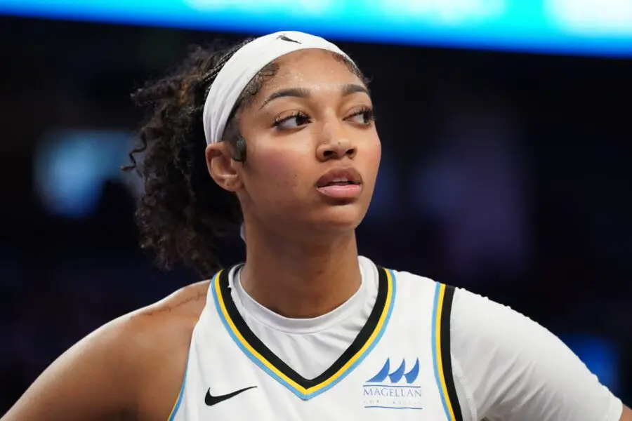 'Threats And Abuse': Chicago Sky Partnering With Online Monitoring Service Amid Angel Reese Hate 1 Chicago Sky forward Angel Reese (5) waits for play to resume in the second quarter against the Golden State Valkyries at Chase Center.