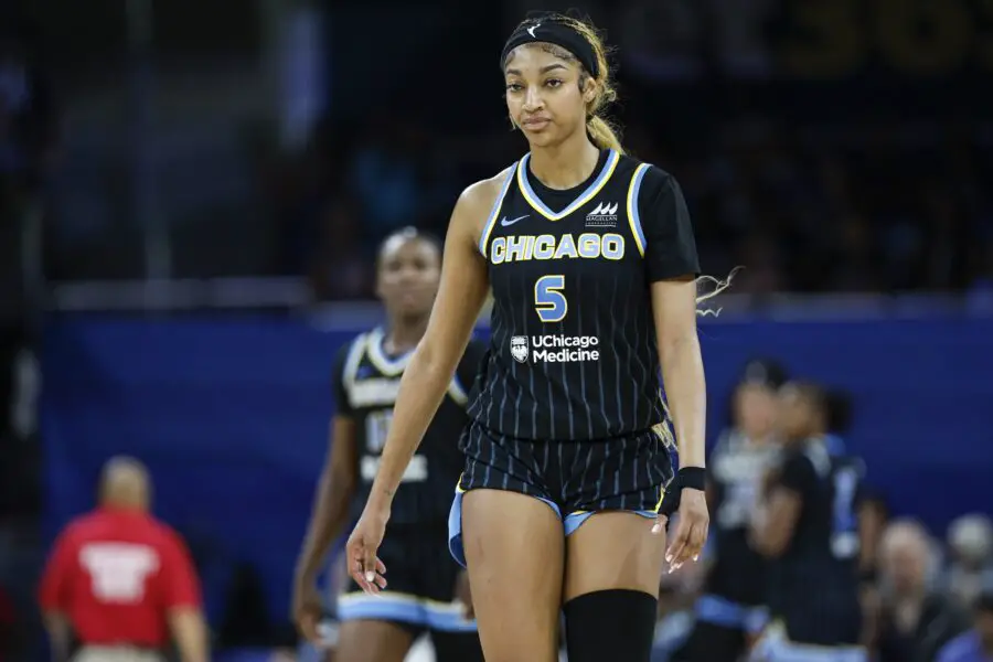 "She Isn't Even Trying To Hide It" Angel Reese Accused Of Point Shaving In Horrible Leaked Video 1 Jul 12, 2025; Chicago, Illinois, USA; Chicago Sky forward Angel Reese (5) walks on the court during the second half of a WNBA game against the Minnesota Lynx at Wintrust Arena. Mandatory Credit: Kamil Krzaczynski-Imagn Images