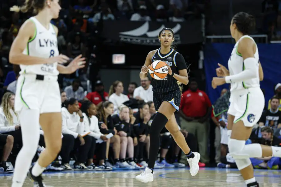 “She Isn’t Even Trying To Hide It” Angel Reese Accused Of Point Shaving In Horrible Leaked Video Jul 12, 2025; Chicago, Illinois, USA; Chicago Sky forward Angel Reese (5) brings the ball up court during the second half of a WNBA game against the Minnesota Lynx at Wintrust Arena. Mandatory Credit: Kamil Krzaczynski-Imagn Images