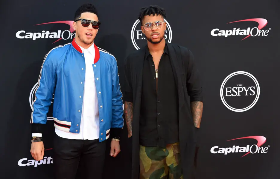 D'Angelo Russell Comments on 2015 Draft Batchmate Getting Compared to Great Kobe Bryant - 'Dude Couldn’t Dribble for Real' 2 D'Angelo Russell, Devin Booker