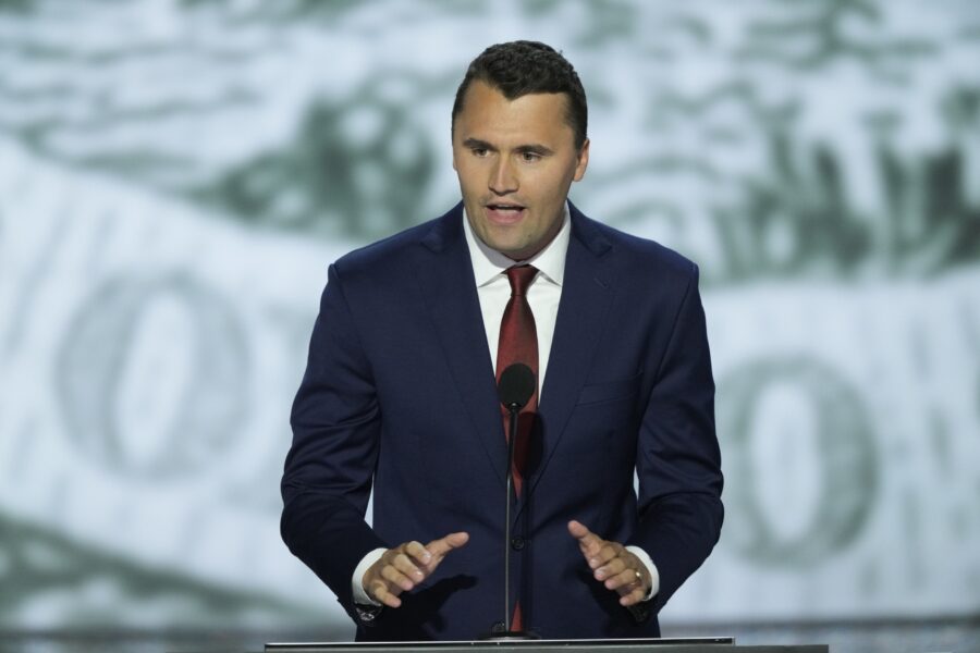 "He Said What?" NBA Suspends Employee After Disrespectful Charlie Kirk Post (Breaking) 2 Jul 15, 2024; Milwaukee, WI, USA; Charlie Kirk, Turning Point USA founder speaks during the first day of the Republican National Convention. The RNC kicked off the first day of the convention with the roll call vote of the states. Mandatory Credit: Jasper Colt-USA TODAY
