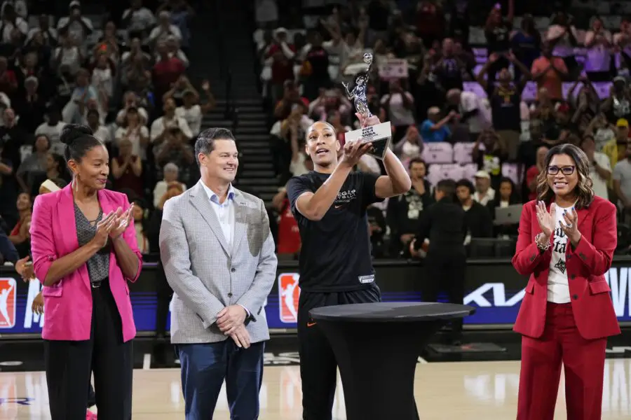 LOOK: A’ja Wilson Awarded WNBA MVP Trophy In Touching Scene With BF Bam Adebayo A'ja Wilson