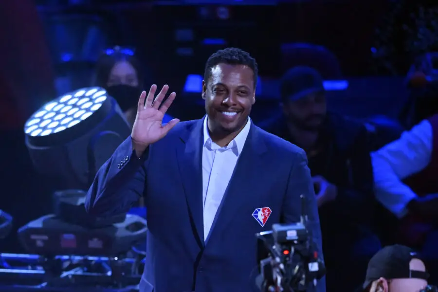 After A Late Night Arrest, Paul Pierce Has Been Hit With Two Criminal Charges (Breaking News) Feb 20, 2022; Cleveland, Ohio, USA; Paul Pierce is honored during halftime in the 2022 NBA All-Star Game at Rocket Mortgage FieldHouse. Mandatory Credit: David Richard-USA TODAY Sports