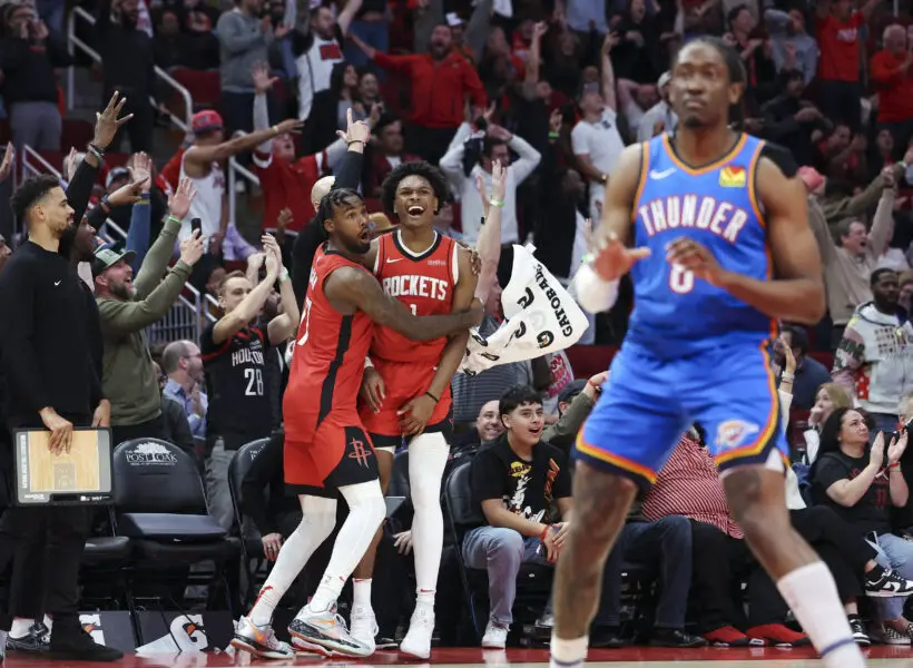 Amen Thompson Has Hilarious Reaction to Kevin Durant's $90M Extension; Will This Deal Affect 3rd Year Guard's Future Deal? 3 Tari Eason, Amen Thompson