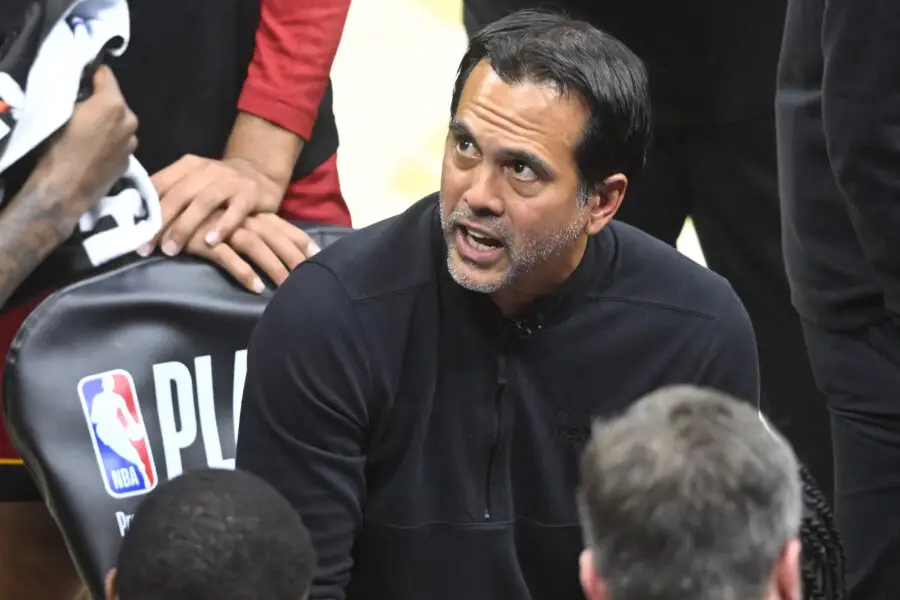 Miami Heat Coach Erik Spoelstra Makes Encouraging Comment About All Rookie 1st Team Member Who Suffered Sophomore Slump Last Season USATSI 25977243
