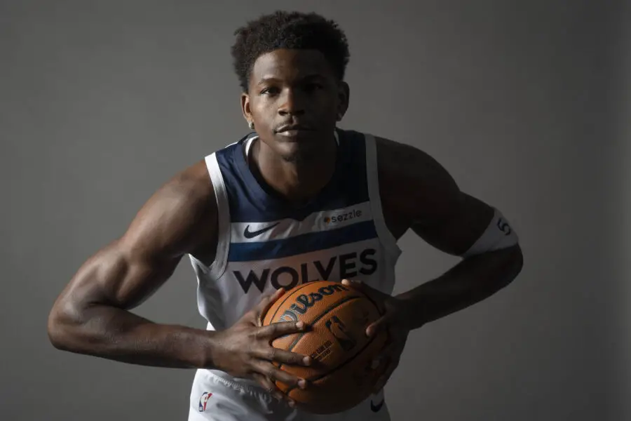 Timberwolves' Anthony Edwards Rules Out Self for DPOY Award But Sets Eyes for MVP -'I Got 2 of the Best Defenders on My Team' 1 USATSI 27207943