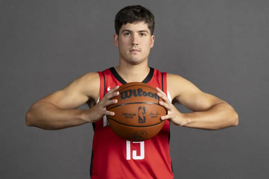 Rockets Starting 5 Candidate Reed Sheppard Receives Important Praise from Kevin Durant - 'It Kind of Came All Together' 2 USATSI 27208083