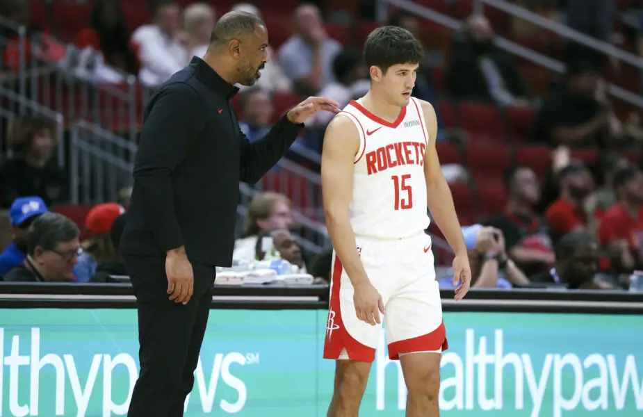 Rockets Starting 5 Candidate Reed Sheppard Receives Important Praise from Kevin Durant - 'It Kind of Came All Together' 3 Ime Udoka