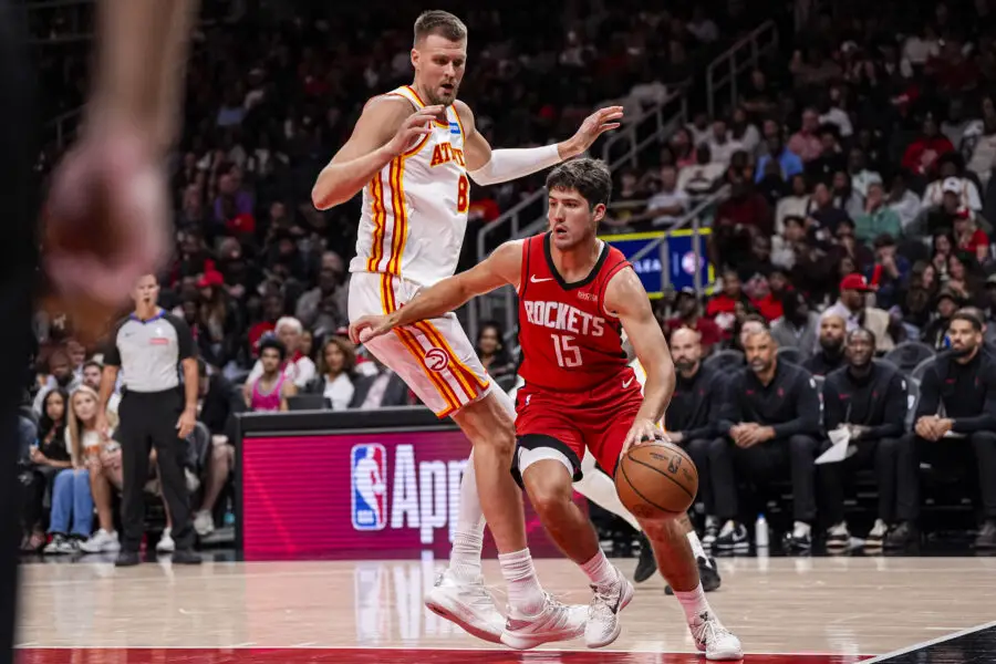 Rockets Starting 5 Candidate Reed Sheppard Receives Important Praise from Kevin Durant - 'It Kind of Came All Together' 1 USATSI 27341876