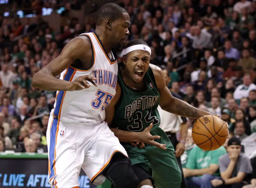 Paul Pierce Makes Wild Claim About Matching Up With Stephen Curry's Legacy For Beating Warriors Star Once in 3-Point Contest 3 USATSI 6781416