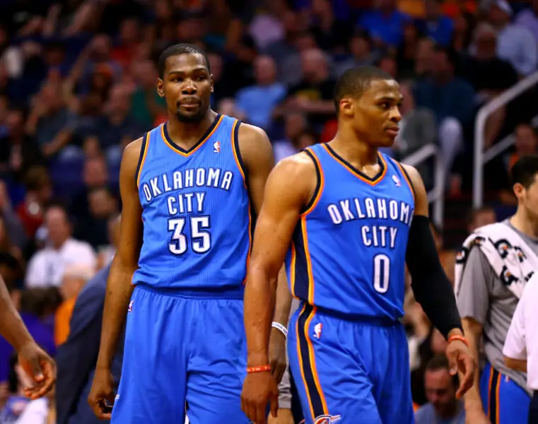 Legendary OKC Thunder Duo Reunion? Kevin Durant Gets Honest About Possibility of Houston Rockets Signing Russell Westbrook After 9 Years Russell Westbrook, Kevin Durant