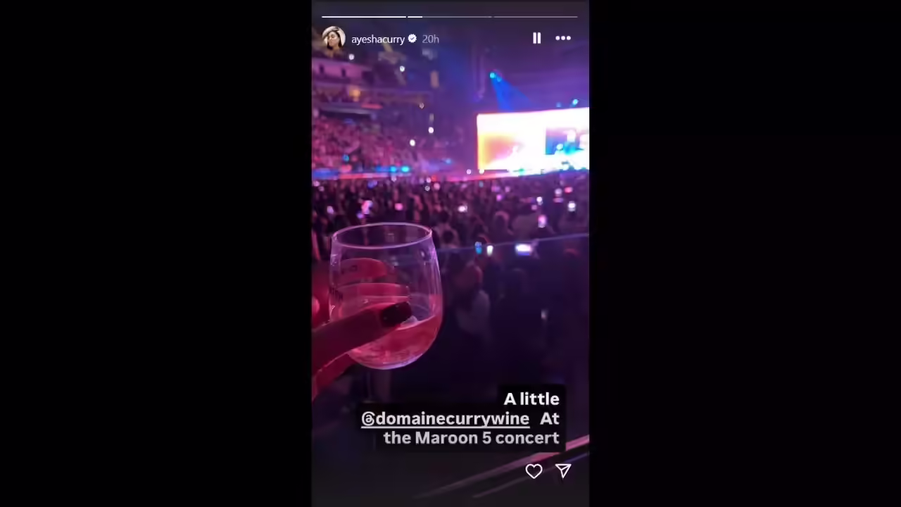 LOOK: Steph Curry’s Wife Ayesha Enjoys Glam Date Night With Her Signature Drink At Maroon 5 Show 2 ayesha curry instagram story