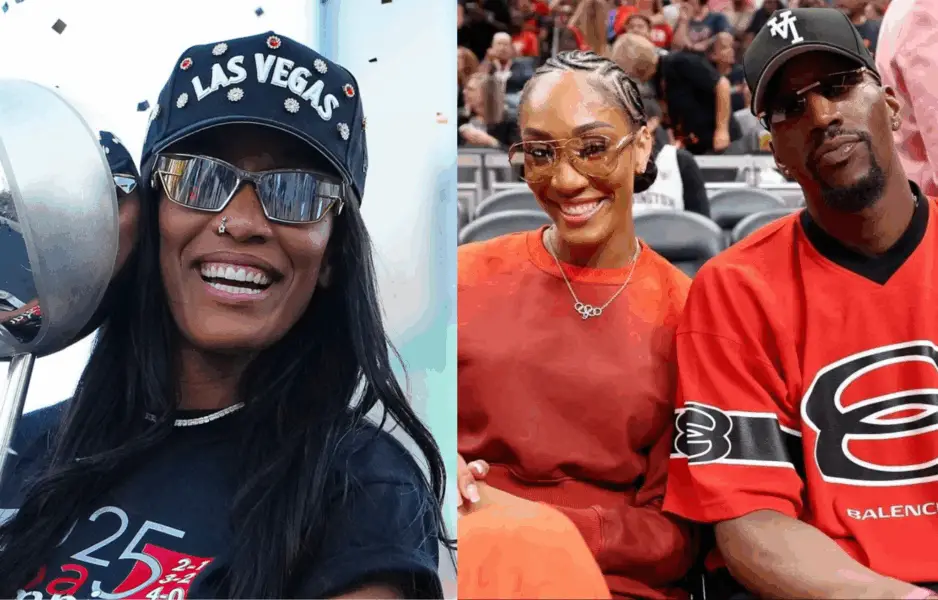 A'ja Wilson talks about her relationship with Bam Adebayo. Photo credits: Instagram and Imagn